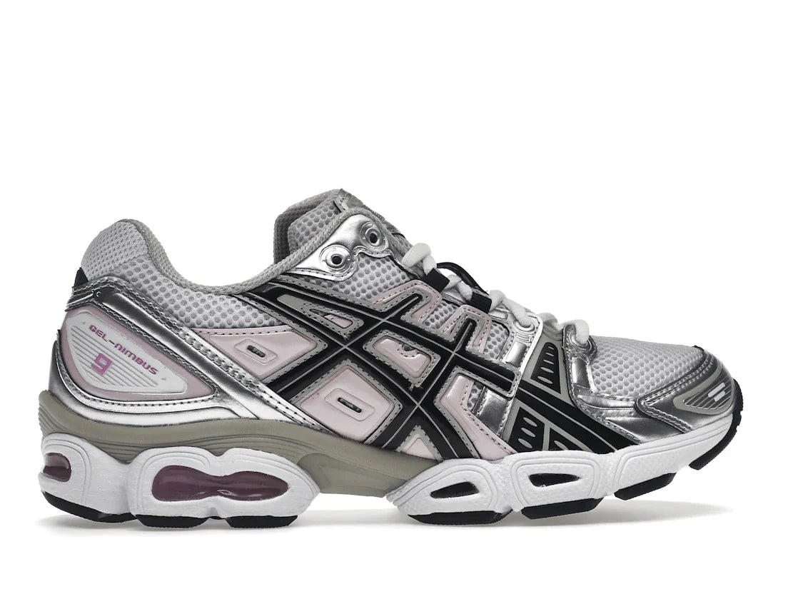 ASICS Gel-Nimbus 9 Weiß Schwarz Hellrosa (Damen)