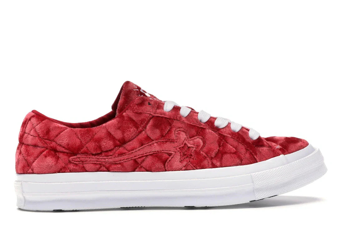 Converse One Star Ox Golf le Fleur TTC Gesteppter Samt Barbados Cherry
