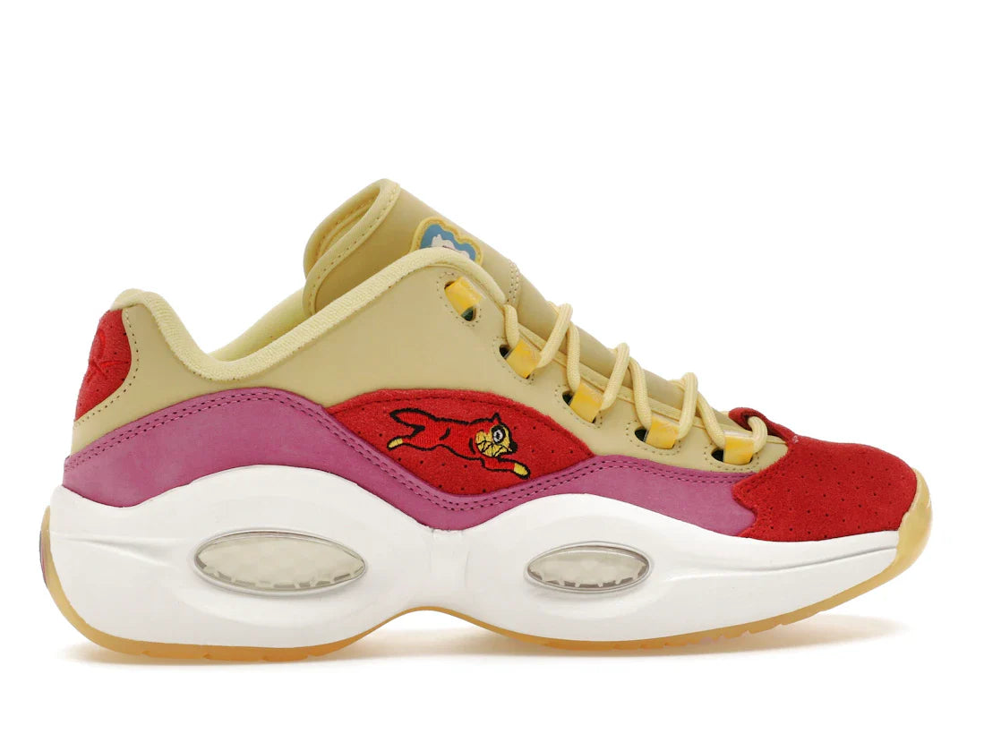 Reebok Question Low BBC Ice Cream Running Dog Gelb Rot