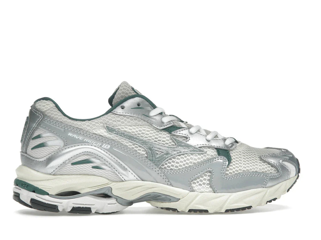 Mizuno Wave Rider 10 Weiß Schiefer Bistro Grün