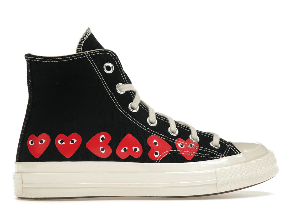 Converse Chuck Taylor All Star 70 Hi Comme des Garçons PLAY Multi-Heart Schwarz