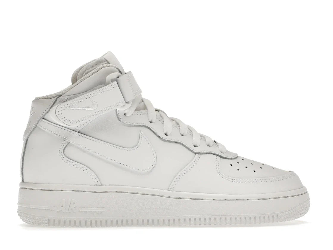 Nike Air Force 1 Mid LE Triple White (GS)