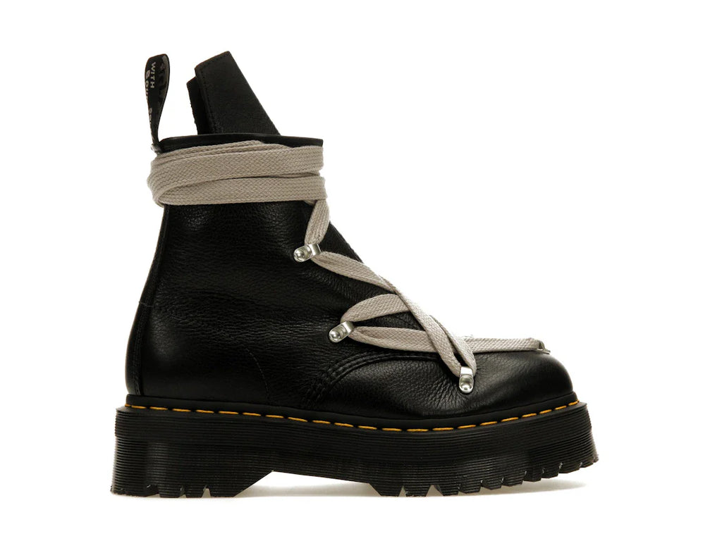 Dr. Martens 1460 Quad Ledersohle Pentagramm-Schnürstiefel Rick Owens Schwarz