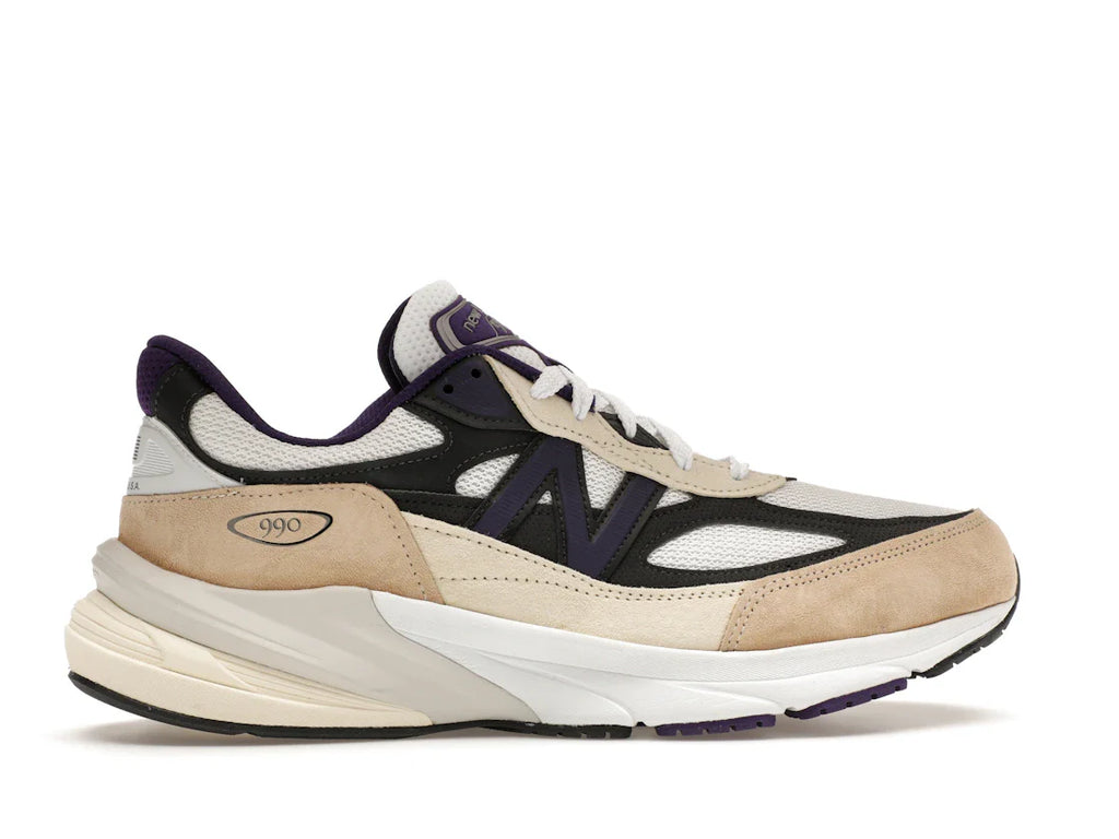 New Balance 990v6 MiUSA Teddy Santis Weiß Schwarz Pflaume
